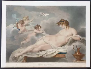 Francesco Bartolozzi stampa antica 1770 circa cipriani venere cupido putti - Foto 1 di 9