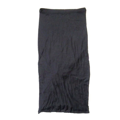 NWT Vince Wrap Seamed Midi in Black Angora Jersey Pull-on Skirt M $295 - Imagem 1 de 4