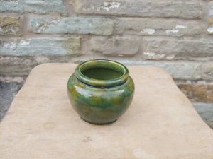 Vintage Studio Pottery Green Glazed Small Pot - poss. Denby - Picture 1 of 11