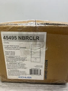 Kichler Lighting 45495NBRCLR Crosby Wall Sconce Natural Brass - Picture 1 of 2