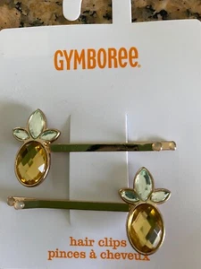 GYMBOREE GIRLS TWO NEW PINEAPPLE HAIR CLIPS - Picture 1 of 2