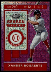 2020 Panini Chronicles #29 Xander Bogaerts Contenders Optic Purple Mojo #/75 - Bild 1 von 2