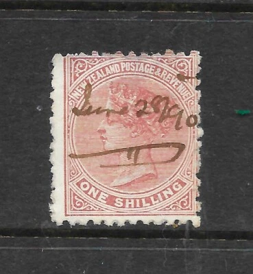 1882 Новая Зеландия королева Виктория, 1 шиллинг коричневый, SG 245, FU - Изображение 1 из 2