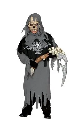 Parca Muerte Esqueleto Zombi Miedo Fantasía Disfraz Halloween Niño Disfraz Foto 1 de 2