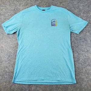 Oakley Shirt Mens Extra Large Blue Crew Neck Short Sleeve Graphic Stretch Casual - Picture 1 of 16
