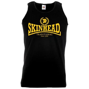 SKINHEAD TRADITIONAL Tank Top Neu S-3XL Wifebeater Oi Punk Working Class Shirt - Picture 1 of 2