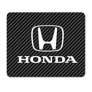 Honda Logo Black Carbon Fiber Texture Graphic PC Mouse Pad - Picture 1 of 3