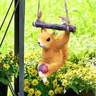 Resin Hanging Squirrel Sculpture Collectible Cute Swinging Animal Figurine