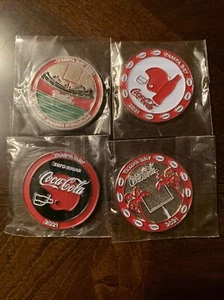 Cola 2021 Fußballmünzen Coca Cola Tampa Bay Buccaneers Super Bowl 4er Set - Bild 1 von 2