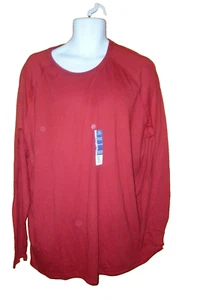 Men's 2XL 50-52 Red Crew Neck Long Sleev Soft T-Shirt  New - Picture 1 of 1