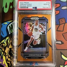 2022-23 Panini Prizm Jordan Poole Orange Prizm /49 SSP PSA 10 GEM MINT POP 1 🔥