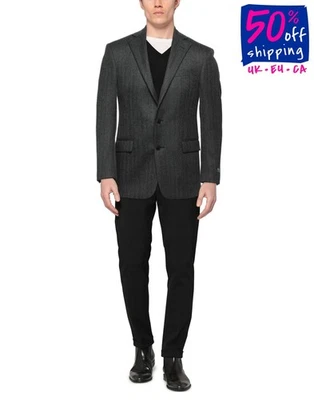 RRP€568 BROOKS BROTHERS Wool Flannel Blazer Jacket US36 IT46 S Herringbone - Image 1 of 4