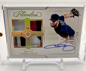 2022 Panini Flawless #QPA-CS Chris Sale #/5! (AU,MEM) 🔥BOSTON RED SOX🔥 - Picture 1 of 3