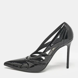 Balenciaga Black Patent Leather Spider Cut Out Pumps Size 38 - Picture 1 of 1