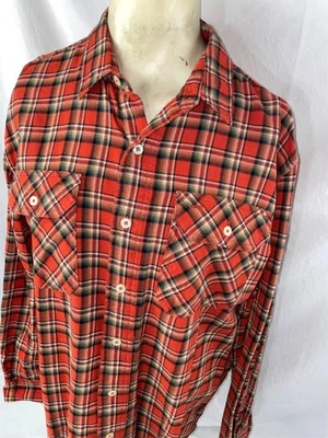 CAMISA DE ALGODÓN PENDLETON BURNSIDE MANGA LARGA A CUADROS A RAYAS BOTONES GRANDES DE COLECCIÓN Foto 1 de 4