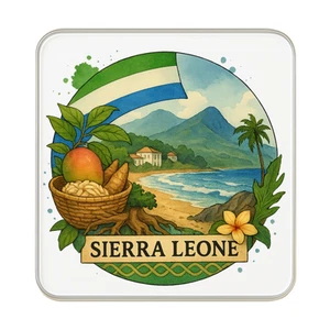 Sierra Leone Kühlschrankmagnet | Reise Souvenir Sammlerstück Geschenk - Bild 1 von 5