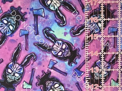 Custom 100% Cotton Woven Fabric Donnie Darko Movie By the 1/4 Yard 9x56 Ombre - Image 1 of 2