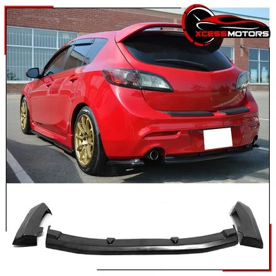 Fits 10-13 Mazda 3 Hatchback 5Dr MS Style Rear Bumper Lip Spoiler Splitter PU Foto 1 de 4