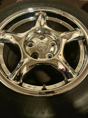 1993-1995 Mazda Rx7 Fd Orginal Chrome Wheels Set Of 4 - Image 1 of 4
