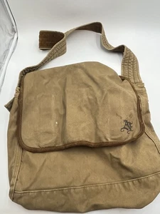 American Eagle Outfitters Brown Canvas Multi-Compartment Messenger Bag - Picture 1 of 5