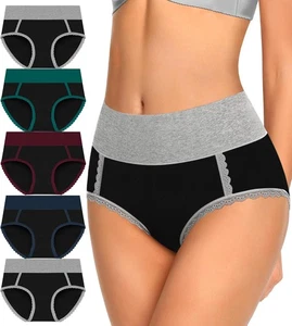 Women Underwear Cotton High Waisted Soft Briefs Full Coverage Comfort... - Picture 1 of 42
