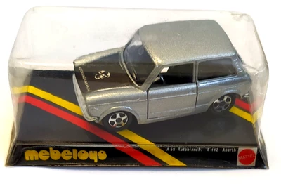 MEBETOYS VINTAGE 1:43  AUTO DIE CAST  AUTOBIANCHI A112 ABARTH  ARGENTO ART  A58 - Immagine 1 di 3