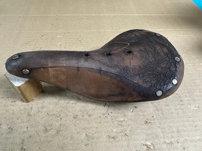 Sillín Brooks B17 de cuero marrón, rieles cromados y lazos de correa para restauración Foto 1 de 4