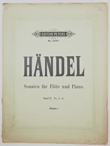 G.F. Handel – 6 Sonatas for Flute and Piano Arranged & Edited by W. Stade - Picture 1 of 4