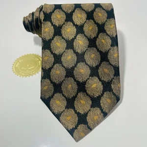 Vintage-Nuevo Estado. "Corbata de seda negra y marrón Giorgio Armani 56x3,875""" - Imagen 1 de 11