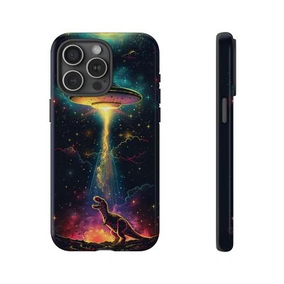 适用于 iPhone / Galaxy / Pixel | 手机墨水保护壳 - UFO Dino T-Rex 恐龙 — 第 1/4 张图片