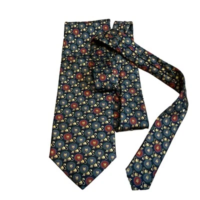 "Corbata vintage St Michael Silk MARKS & SPENCER AZUL MARINO MR.MEN NOVEDAD Leones 3,75""" Foto 1 de 4