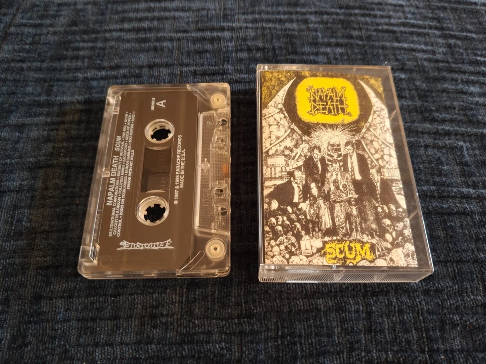 Napalm Death Scum cassette MC Carcass Repulsion Terrorizer Agathocles Defecation - Image 1 of 4