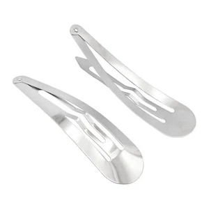 20 Stck. Silber Große Schnapp Haarspange Minimalistische Eisenspange für Haarschmuck 80x22 mm - Bild 1 von 5