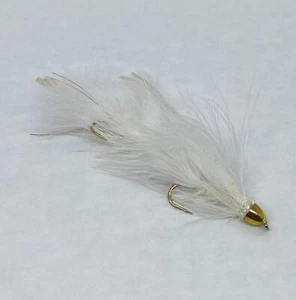 Peanut Envy White Articulated Streamer- Strike Fly Company - Picture 1 of 4