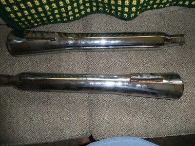 Harley Davidson Road King 2002 sistema de escape silenciador deslizable cromado Foto 1 de 4