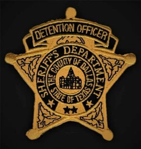 Parche oficial de detención del Departamento del Sheriff de Dallas Texas oro 100% garantía - Imagen 1 de 2