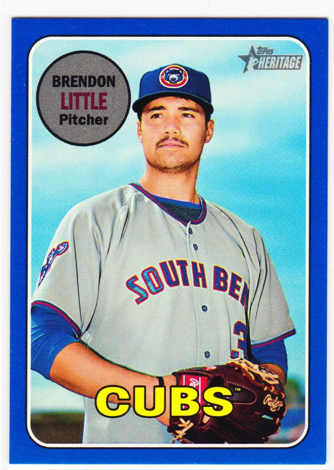 Brendon Little South Bend Cubs 2018 Topps Heritage Minor League Blue 94/99 - Image 1 of 2