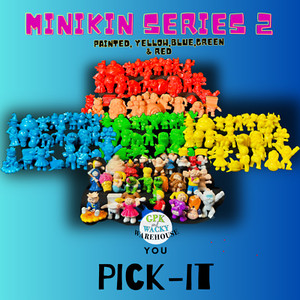 2014 GARBAGE PAIL KIDS MINIKINS SERIES 2 U-PICK PAINTED YELLOW RED BLUE GREEN