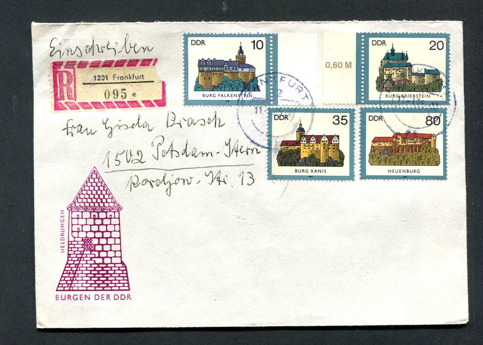 Germany - DDR : Very nice cover from 1984 w/ complete set - Frankfurt - used - Image 1 of 1