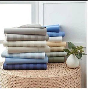 Luxurious Flat Sheet+2 Pillow Case 1000TC Egyptian Cotton Queen Multi Colors - Picture 1 of 170