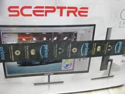 Sceptre C24 24" Curved Gaming Computer Monitor 75Hz LED 1920 x 1080 HDMI DVI DP - Image 1 of 4