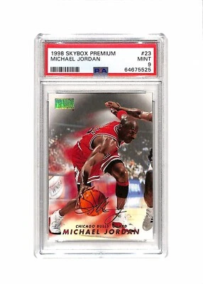 Michael Jordan 1998 SkyBox Premium 23 PSA 9 MINT BULLS HOF - Image 1 of 2