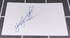 YANCY GATES SIGNED 3X5 INDEX CARD CINCINNATI BEARCATS BASKETBALL AUTOGRAPH AUTO 