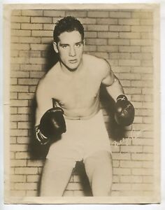 Billy Conn 1937 Original Boxer Portrait Photo Joe Louis Boxing Fighter J6951