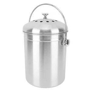 Kitchen Countertop Compost Bin Round Composting Bin With Carbon Filter New - Picture 1 of 12