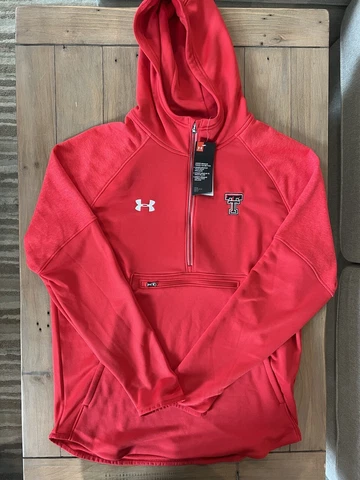 Under Armour Texas Tech Raiders 1/2 Zip Hoodie Jacket Men's Large Red 1351314 Cover