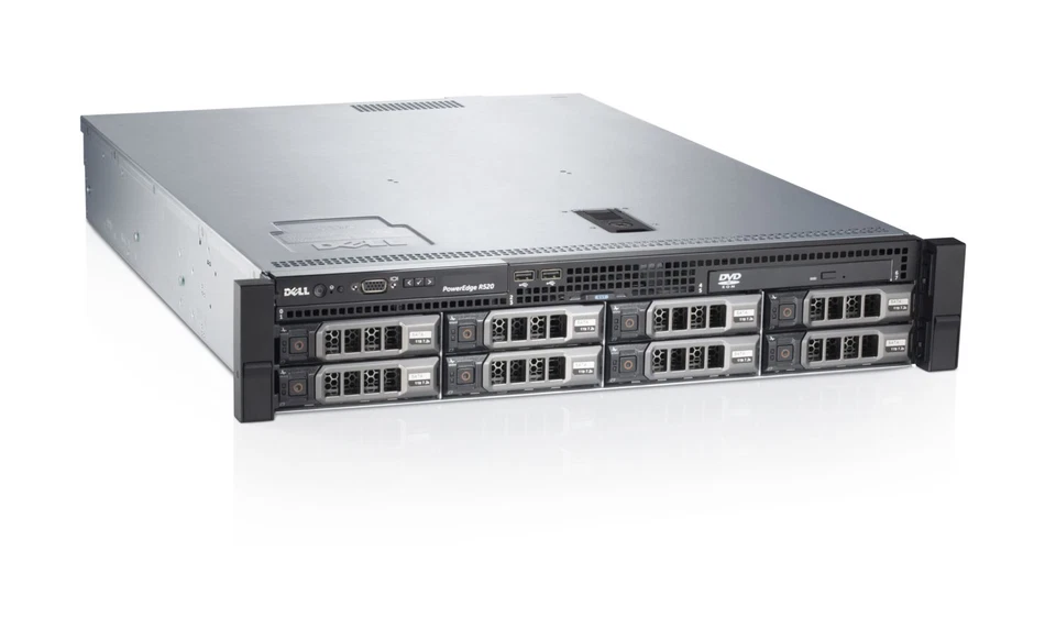 Dell PowerEdge R520 V3 2 x Quad-Core XEON E5-2407 v2 96GB 4 x 2TB 2U Rack Server - Image 1 of 1