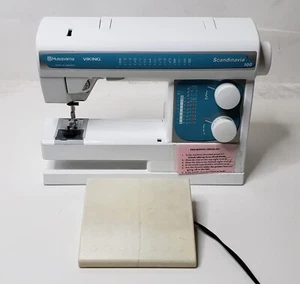 Husqvarna Viking Scandinavia 100 Sewing Machine w/Pedal No Power Cord - Picture 1 of 17