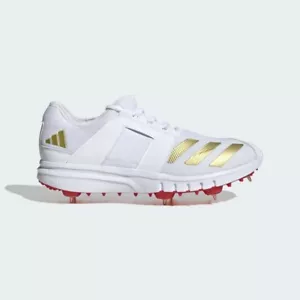 adidas Howzat Cricket Spikes 20 Shoes Mens White / Gold Adult - Picture 1 of 9