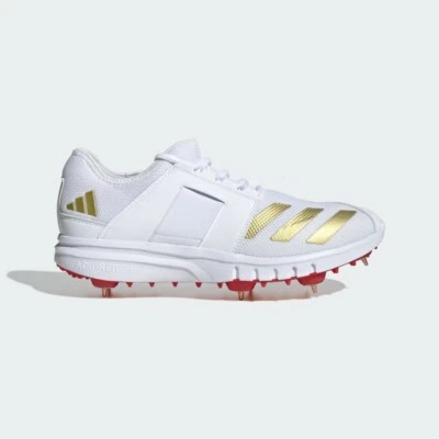 adidas Howzat Cricket Spikes 20 Shoes Mens White / Gold Adult - Image 1 of 4